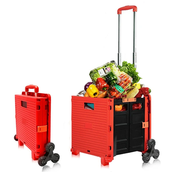 BALATLI   Katlanabilir Merdiven Çıkabilen Market Taşıma Arabası 40 Kg ürün görseli 1