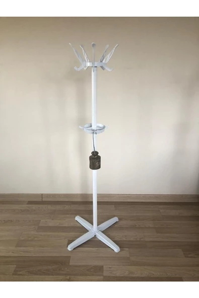 ENZELO Ayaklı Askılık Lüx Portmanto Beyaz - Resim 2