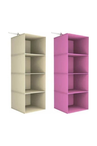 Ne-sil Kanepe & Tekstil Dolap Içi Düzenleyici 4 Gözlü Organizer - 3
