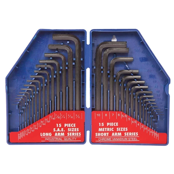 Workpro Wp222018 30 Parça Uzun Boy Cr-V Metrik/İnç Profesyonel Allen Anahtar Takımı - 2