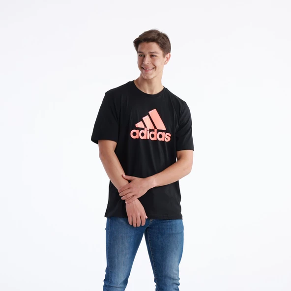 Adidas Logo Pen Fill - Sportswear Graphic Erkek Siyah T-Shirt HS2513