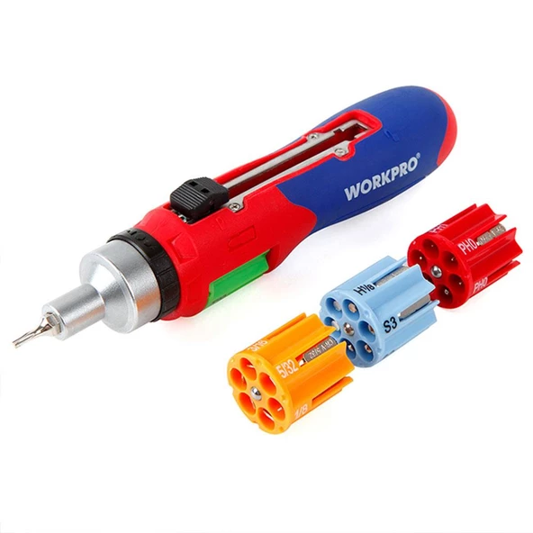 WORKPRO WP221056 24 Parça Profesyonel CR-V Cırcırlı Bits Tornavida Seti