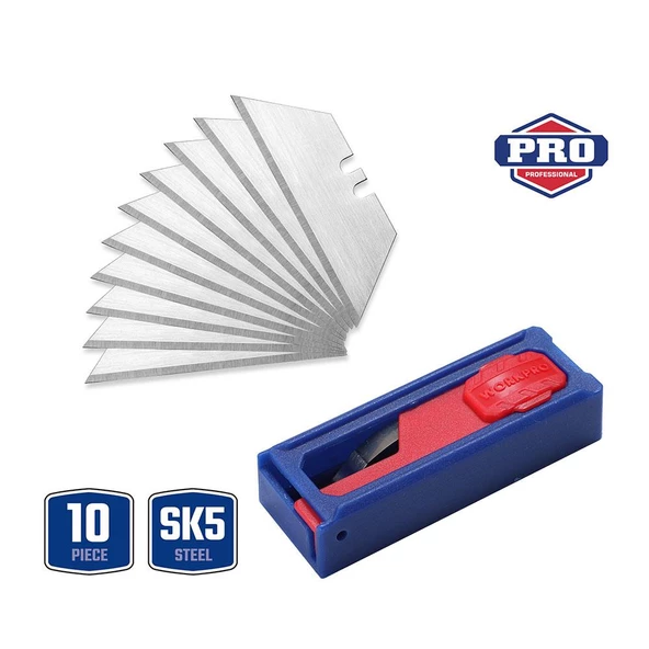 WORKPRO WP213002 10’Lu Rötuş Maket Bıçağı Yedeği ürün görseli 1