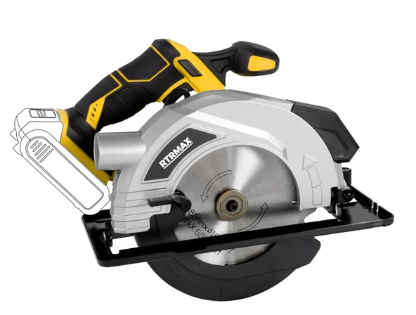 Rtrmax Rtx3080 Akülü Daire Testere Kömürsüz 185mm Çift Akü 4 Ah