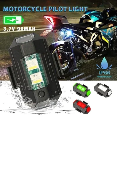 SPRENDA 2 Adet Şarjlı Mini Led Işık/motor Çakar Led/drone Işığı - 5