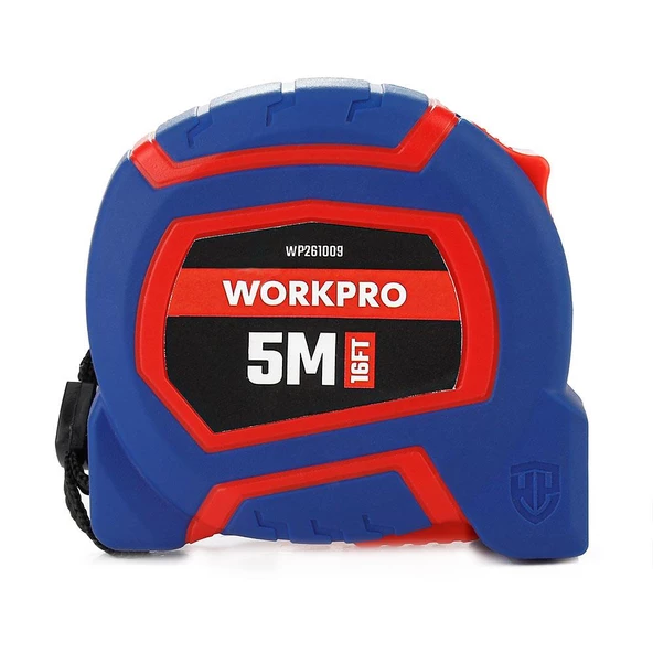 WORKPRO WP261009 5Mx19mm/16Ft. Naylon Kaplama Sarı Çelik Şerit Metre - 3