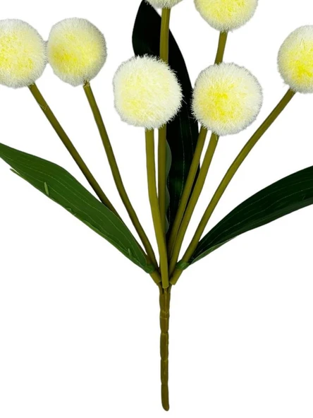 Yapay Çiçek Sarı Pompon Çiçeği Dekoratif Yapay Çiçek 30*20cm - 4