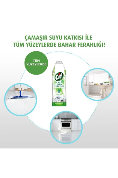 Cif Jel Tüm Yüzeyler Bahar Ferahlığı Yüzey Temizleyici 750 ml - 4