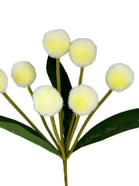 Yapay Çiçek Sarı Pompon Çiçeği Dekoratif Yapay Çiçek 30*20cm - 3