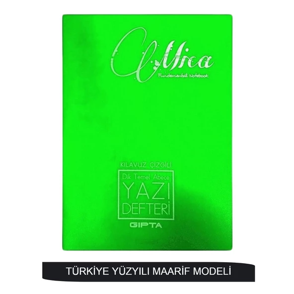 Gıpta Mica A4 40 Yaprak Plastik Kapak Dikişli Dik Temel Güzel Yazı Defteri- Türkiye Yüzyılı Maarif Modeline Uygundur (Kod : 7334) - Resim 2