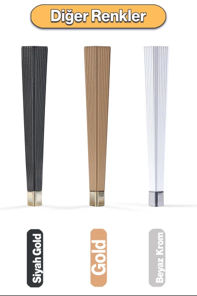 Elit Plastik Sehpa Ayağı 45 cm Mobilya Ayak Zigon Gold Altın Renk Ayak Mutfak Yemek Masası 1 Adet - Resim 7