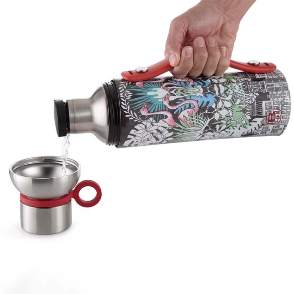 Bugatti Termo Taşıma Kulplu Paslanmaz Çelik La Vılle Desenli Termos 1500Ml BBP-LV1500I3 - 4