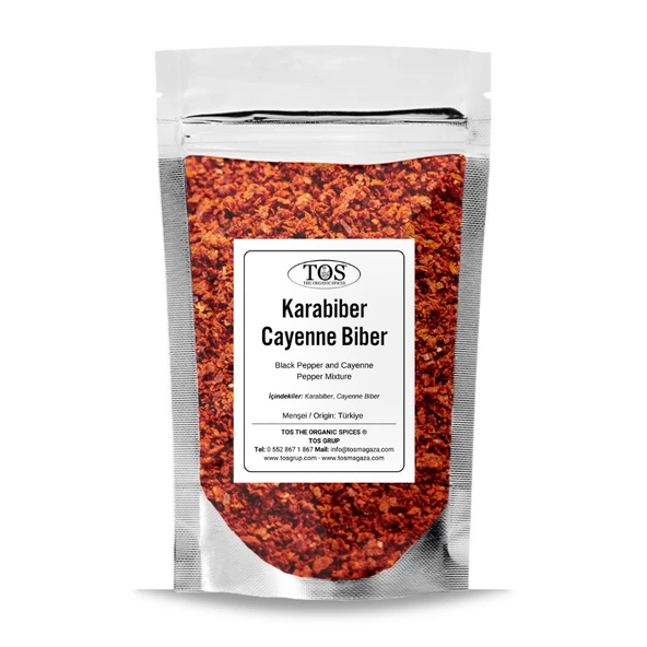 Karabiber ve Cayenne Biber Karışımı 500 gr (1. Kalite)