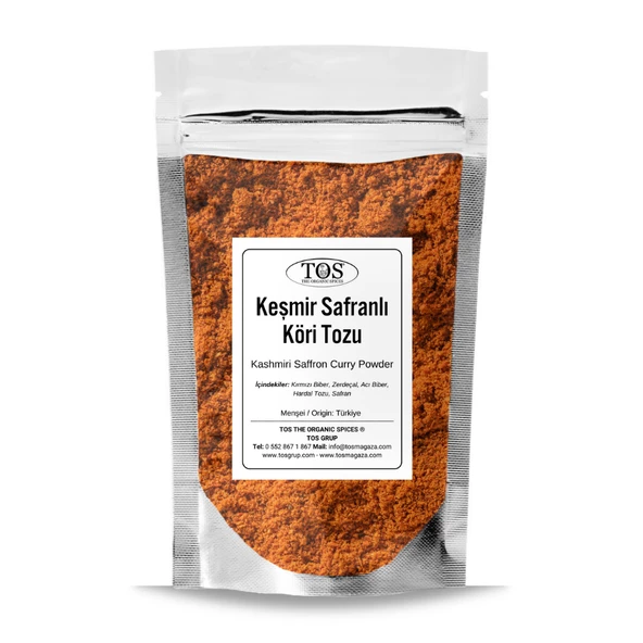 Keşmir Safranlı Köri Tozu 100 gr (1. Kalite)