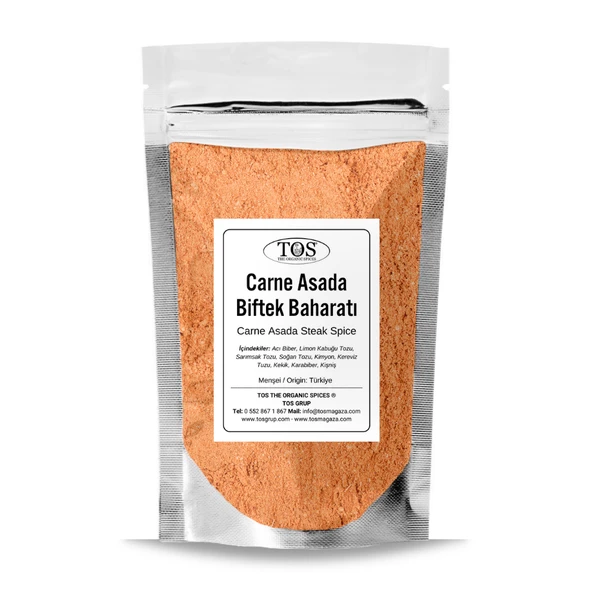 Carne Asada Biftek Baharatı 500 gr (1. Kalite)