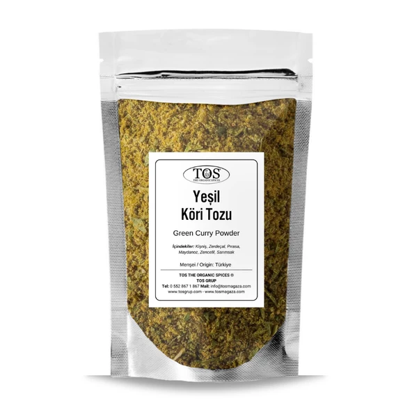 Yeşil Köri Tozu 500 gr (1. Kalite)