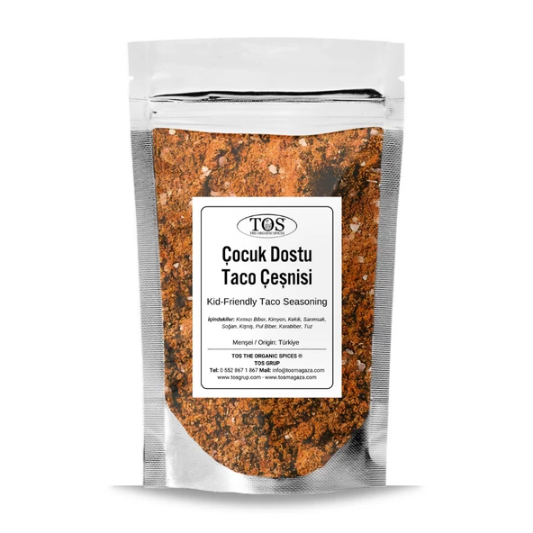 Çocuk Dostu Taco Çeşnisi 100 gr (1. Kalite)