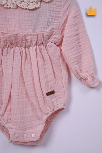 Begisa Kız Bebek Çocuk Müslin Kopanakili Badi Bayramlık 22414 - 3