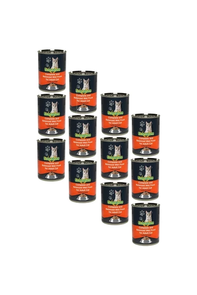 Kuzu Etli Kedi Konservesi 400 gr x12 Adet