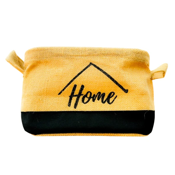 Bitki Tasarımı Sweety Home Jüt Hasır Ev Düzenleyici Mutfak Banyo Salon Sepeti Katlanır Sıvı Korumalı Küçük