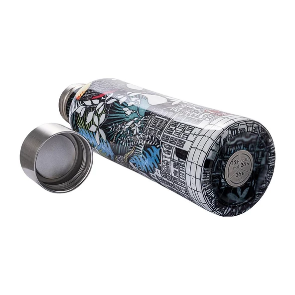 Bugatti Twin Paslanmaz Çelik La Vılle Desenli Termos 500Ml BBT-LV500IS - 3