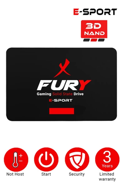 Fury E-sport 512 Gb 550mb-500mb/s Sata3 2,5 Gaming Ssd - 2