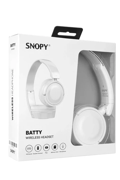 Snopy Sn-xbk33 Batty Beyaz Bluetooth 5.0 Tf Kart Özellikli Katlanabilir Kulak Üstü Kulaklık - 6