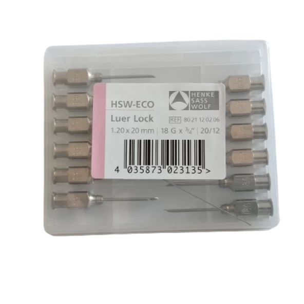 HENKE - ENJEKTÖR İĞNE UCU ÇELİK 18G X 3/4" 1 PAKET (12 ADET) - 1