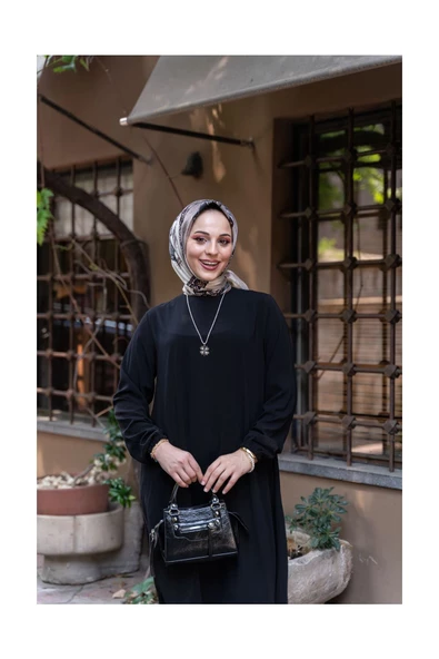 Oval Etekli Tunik - Badem - 9