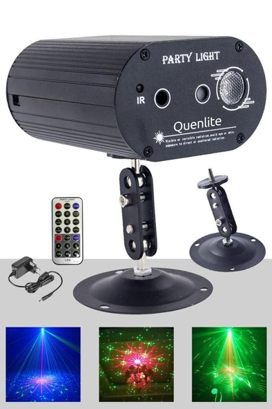 Quenlite QD-50 RGB Sahne Disko Led ve Lazer Işık Bir Arada 12 Çeşit Desen