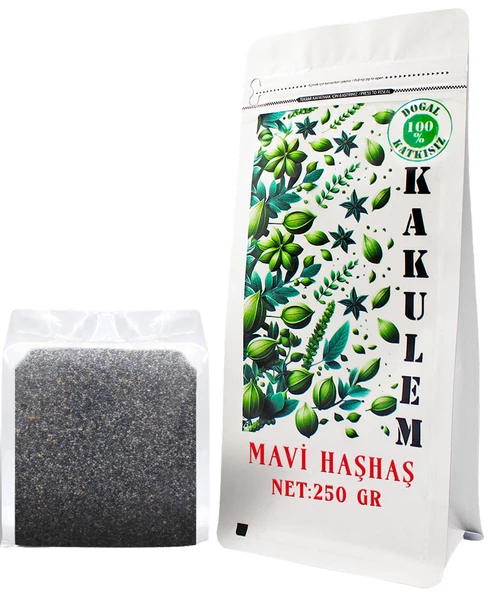 KAKULEM SERTİFİKALI Afyon Yöresine Ait Mavi Haşhaş 250 GR