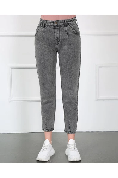 Paçası Pensli Kot Pantolon - 11