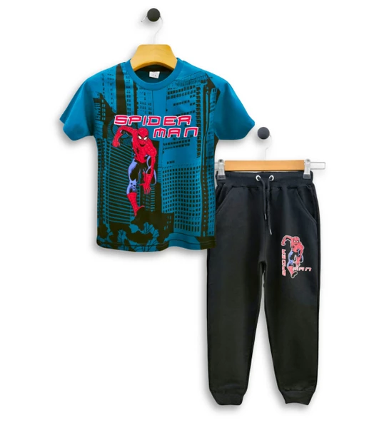 Triliya - Erkek Çocuk İkili Takım - Örümcek Adam Baskılı T-Shirt ve Eşofman Altı 3-11 Yaş - 11