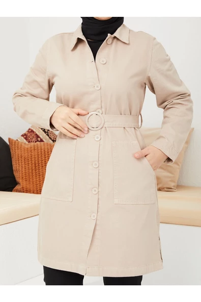 Kemerli Tokalı Ceket - 2