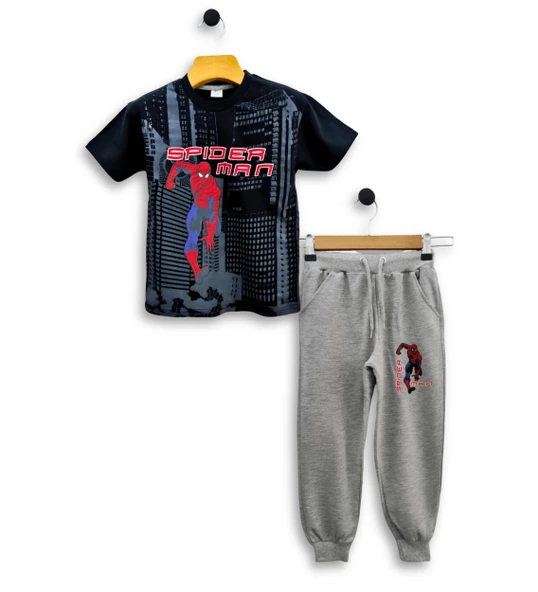 Triliya - Erkek Çocuk İkili Takım - Örümcek Adam Baskılı T-Shirt ve Eşofman Altı 3-11 Yaş - 7