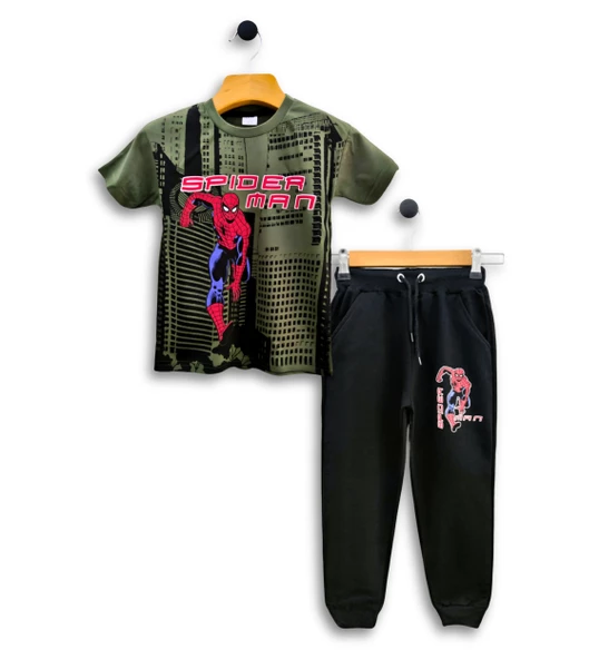 Triliya - Erkek Çocuk İkili Takım - Örümcek Adam Baskılı T-Shirt ve Eşofman Altı 3-11 Yaş - 3