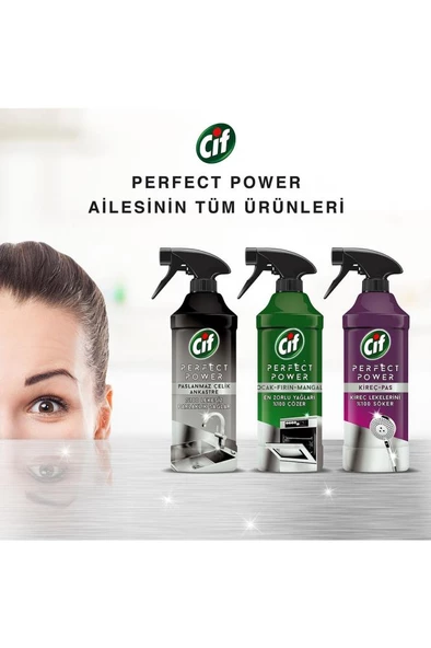 Cif Power Perfect Fırın Ocak Mangal Sprey Temizleyici 435 ml - 6