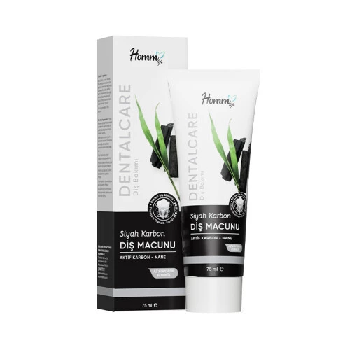 HOMM LİFE HOMM LIFE SİYAH KARBON DİŞ MACUNU 75 ML