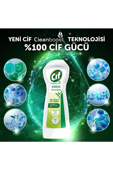 Cif Krem Amonyaklı Yüzey Temizleyici 750 Ml - 3