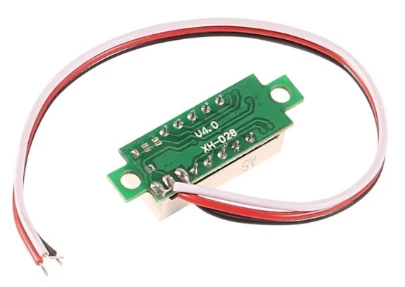 0.28 inch DC 0-100V Mini Dijital Voltmetre 3 Kablolu KIRMIZI - 2