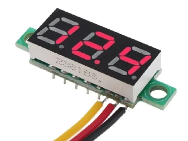 0.28 inch DC 0-100V Mini Dijital Voltmetre 3 Kablolu KIRMIZI