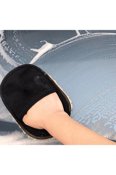 HASSAS MİKROFİBER ARABA ARAÇ OTO YIKAMA VE TEMİZLİK ELDİVENİ KURULAMA CİLA ELDİVENİ CAR WASH - 4