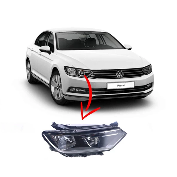 Volkswagen Passat B8 2015-2019 Far Halojen Sağ Yolcu Tarafı - 3G1941006C - 2