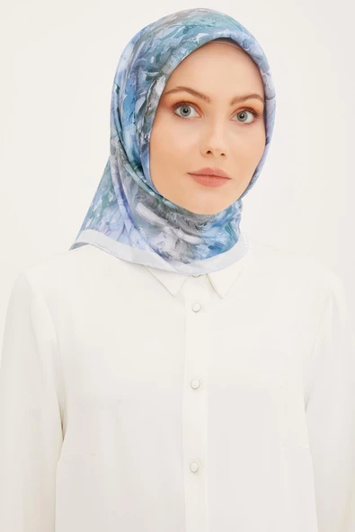 ARMİNE DJ SAF İPEK EŞARP 8922D (S)  (NOSTALJİ SURA) - 8