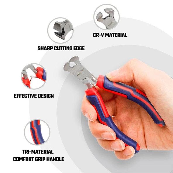 WORKPRO WP231098 100MM CR-V Elektronikçi Profesyonel Mini Tepe Keski - 3