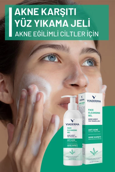 VİADERMA Akne Karşıtı Yüz Yıkama Jeli 200 ml - Peeling Salisilik Asit Yağ Dengesini Eşitler Karma - 3