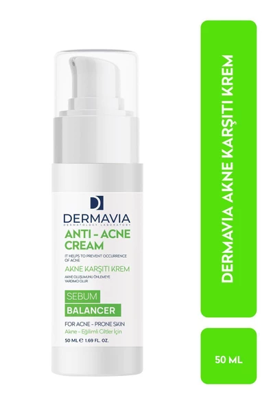 DERMAVİA Yüz & Vücut Için Akne Karşıtı Krem Sebum Dengeleyici 50 ml Niacinamide