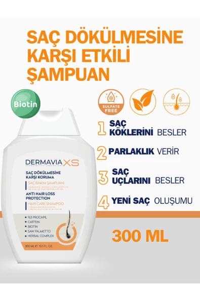 DERMAVİA XS Saç Dökülme Karşıtı Şampuan 300 ML