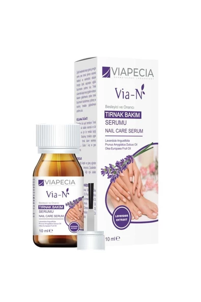 VİAPECİA Via-N Tırnak Bakım Serumu 10 ml Lavanta Çicegi, Zeytin & Tatlı Badem Yağı