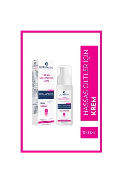 DERMAVİA Hassas & Karma Ciltler Için Krem 100 ml Panthenol & Shea Yağı Kızarık Çatlak Ciltler